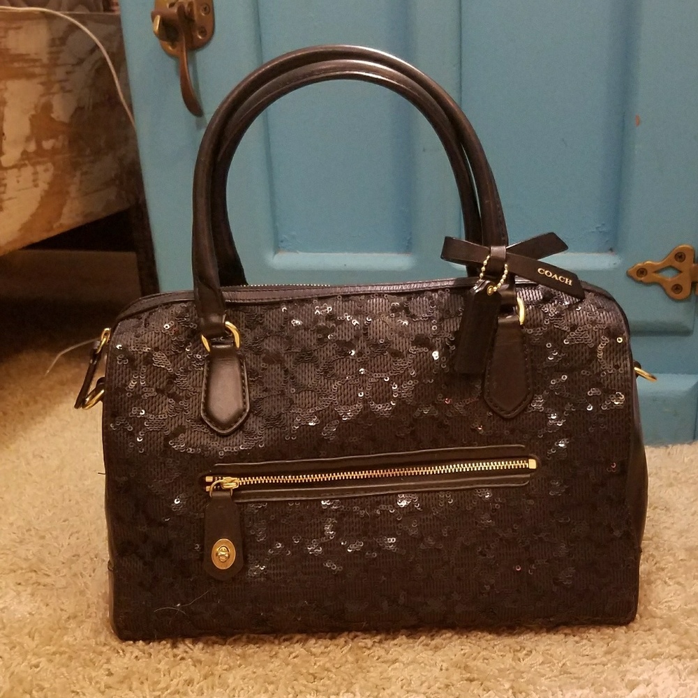 Limited addition Poppy Coach sequin bag